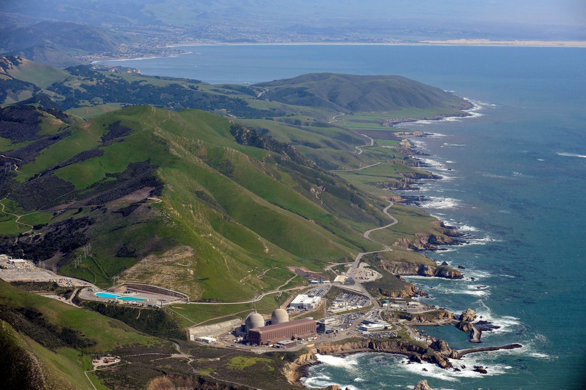 Aerial view of the Diablo Canyon Nuclear Power Plant in San Luis Obispo, California