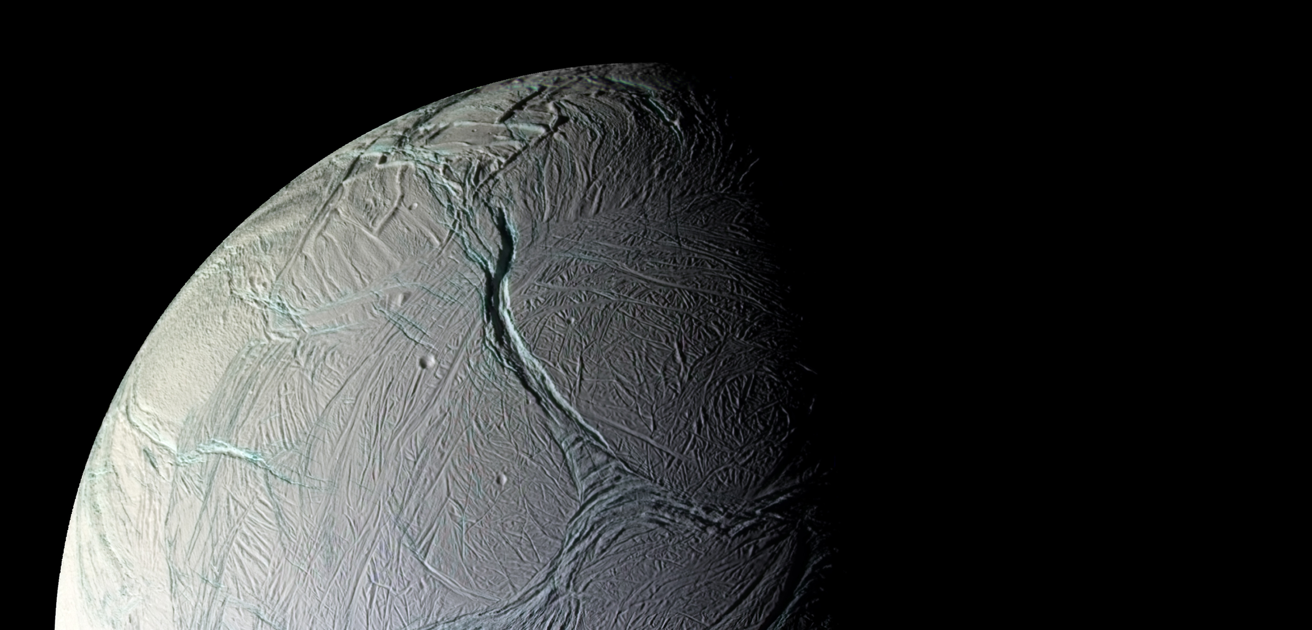 First discovered in 1789, Saturn’s moon Enceladus is still full of secrets. Photo by NASA/JPL-Caltech/Corbis