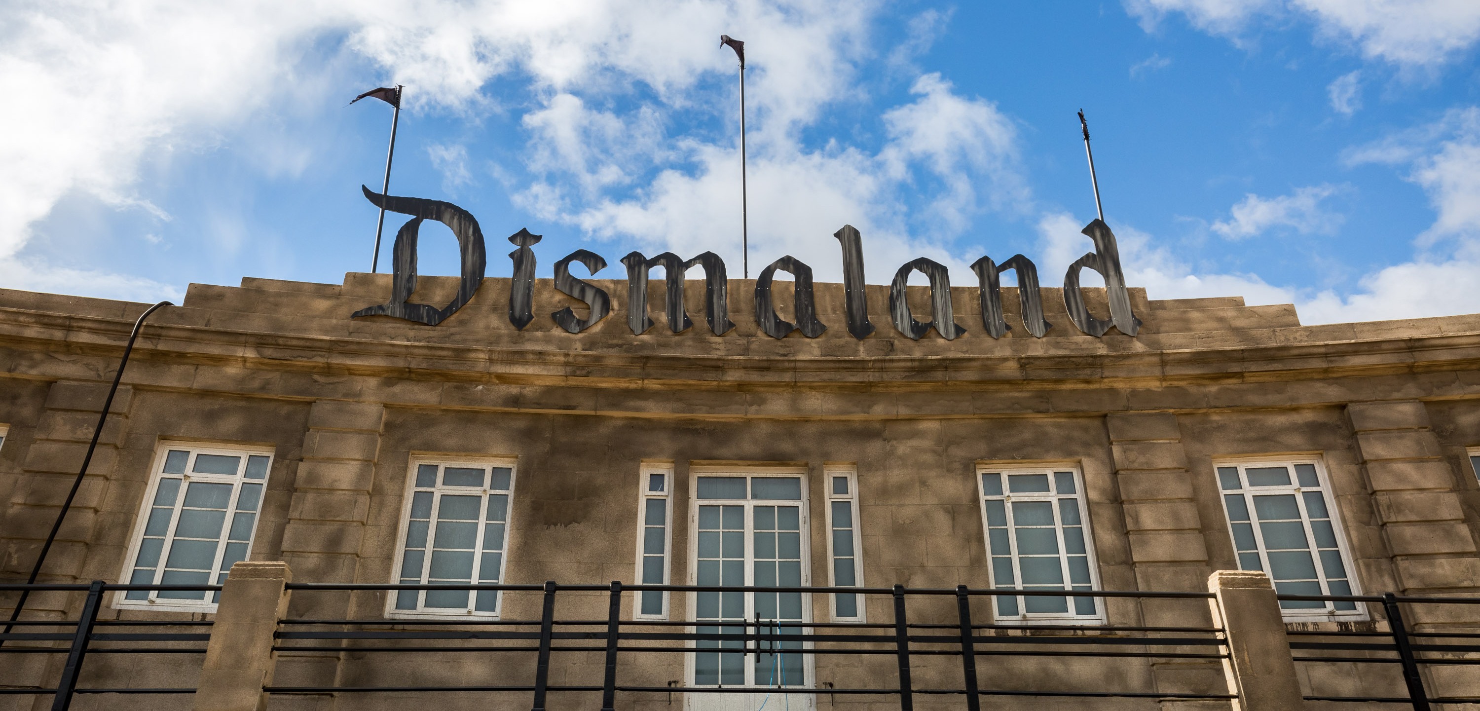 “Dismaland” was a temporary art installation organized by artist Banksy. A riff on Disneyland, the park was in Weston-super-Mare in Somerset, England. Photo by Guy Corbishley/Demotix/Corbis