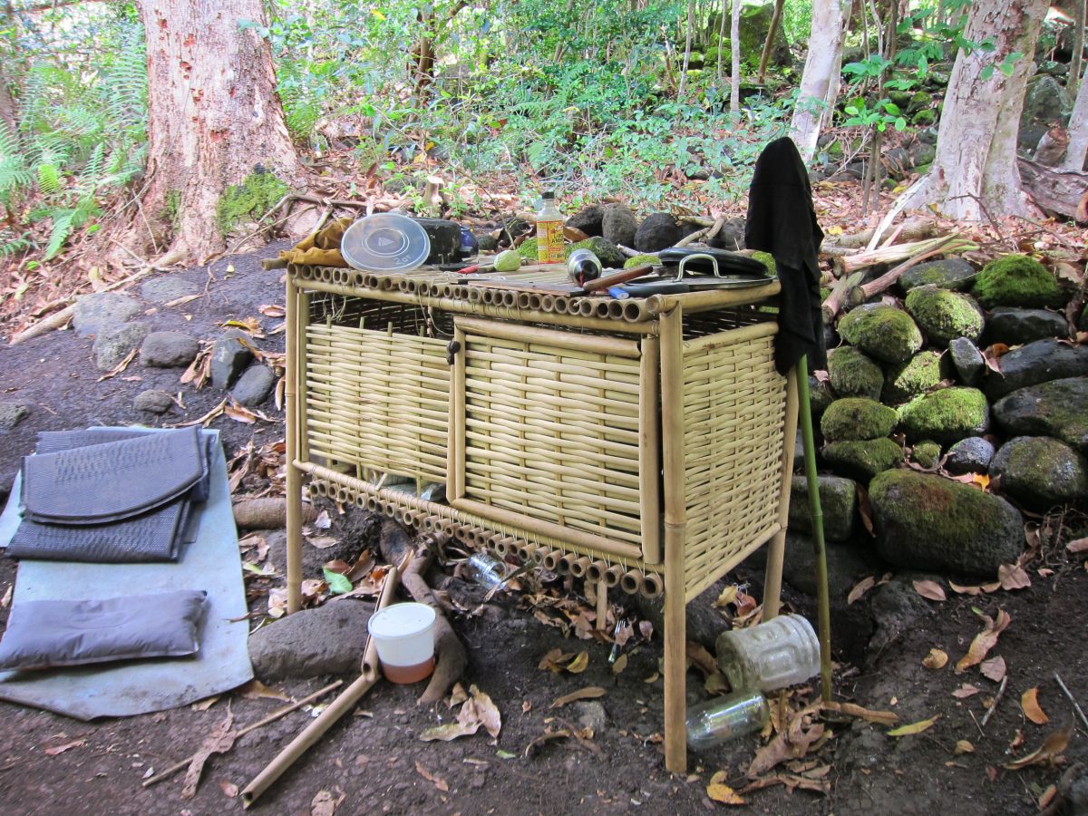 A handmade cabinet made by a squatter in the Kalalau Valley