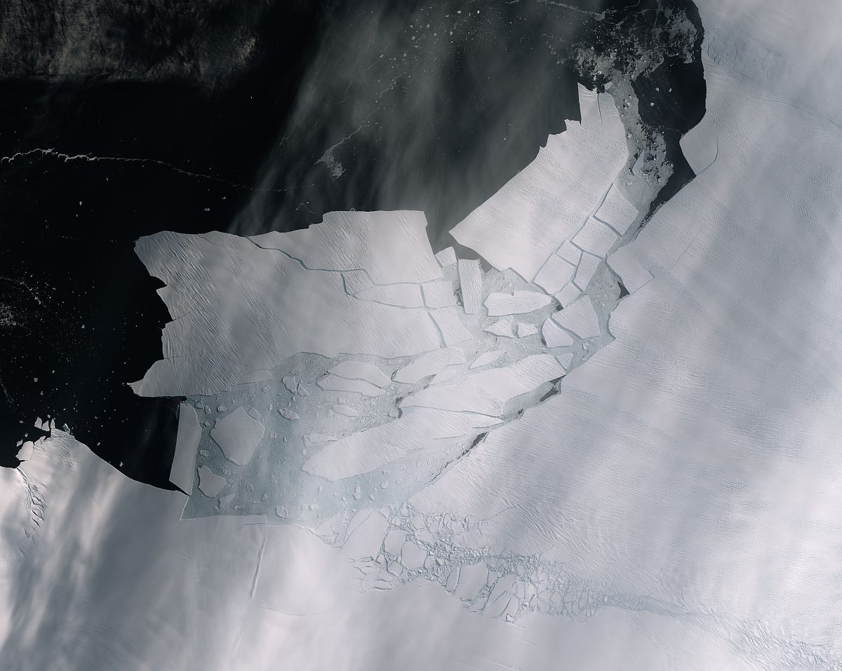 satellite image of Pine Island Glacier