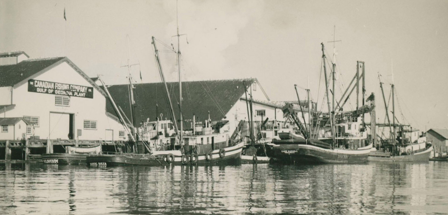 Built in 1894, the Gulf of Georgia Cannery, shown on the left, is one of British Columbia’s few historically intact canneries. It is now operated as a Canadian national historic site. Photo courtesy of Gulf of Georgia Cannery