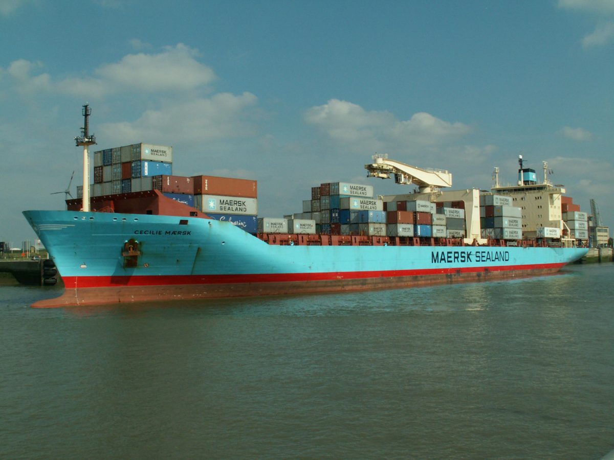 Maersk cargo ship Cecilie