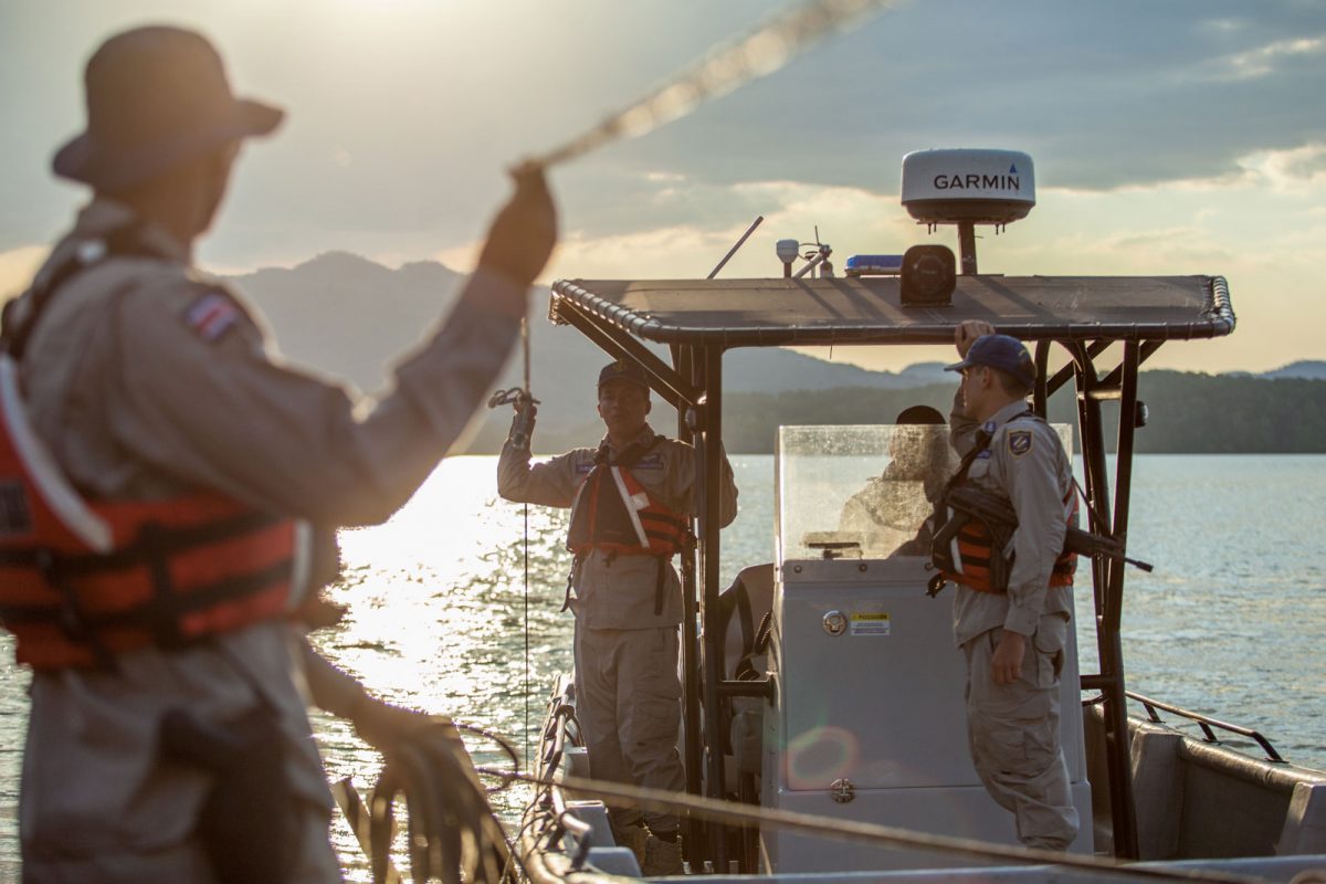 Coast guard officers in Costa Rica