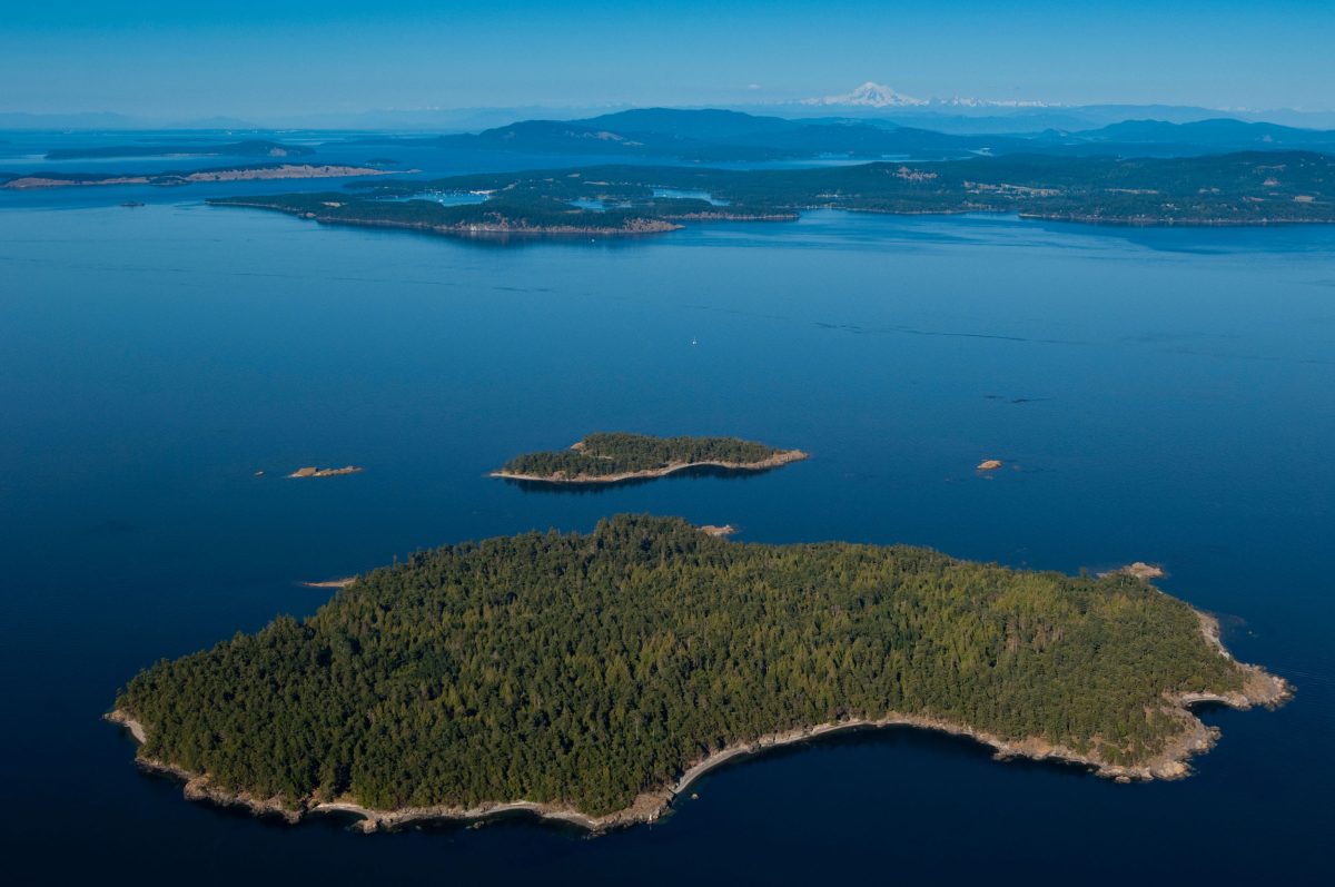 aerial photo of D'Arcy Island