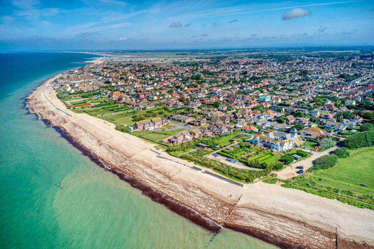 The town of Selsey from above