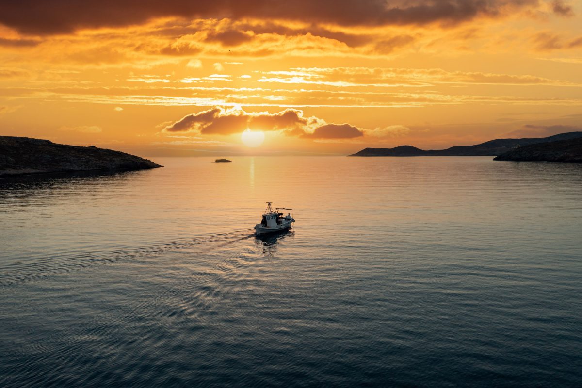 fishing boat in the Aegean Sea