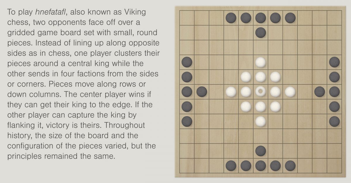 a hnefatafl game board and possible rules of play