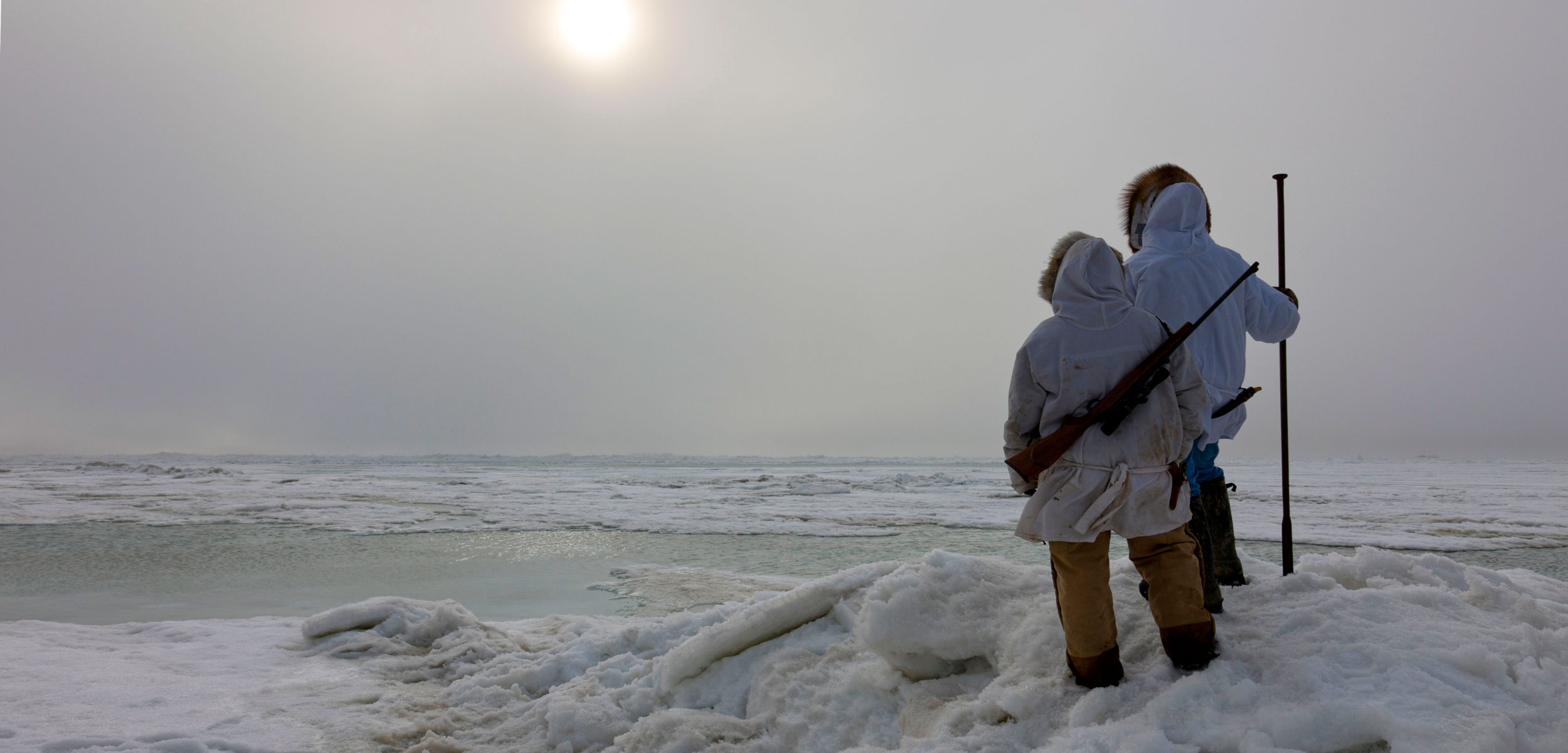 Inupiaq looking out over the Chukchi Sea