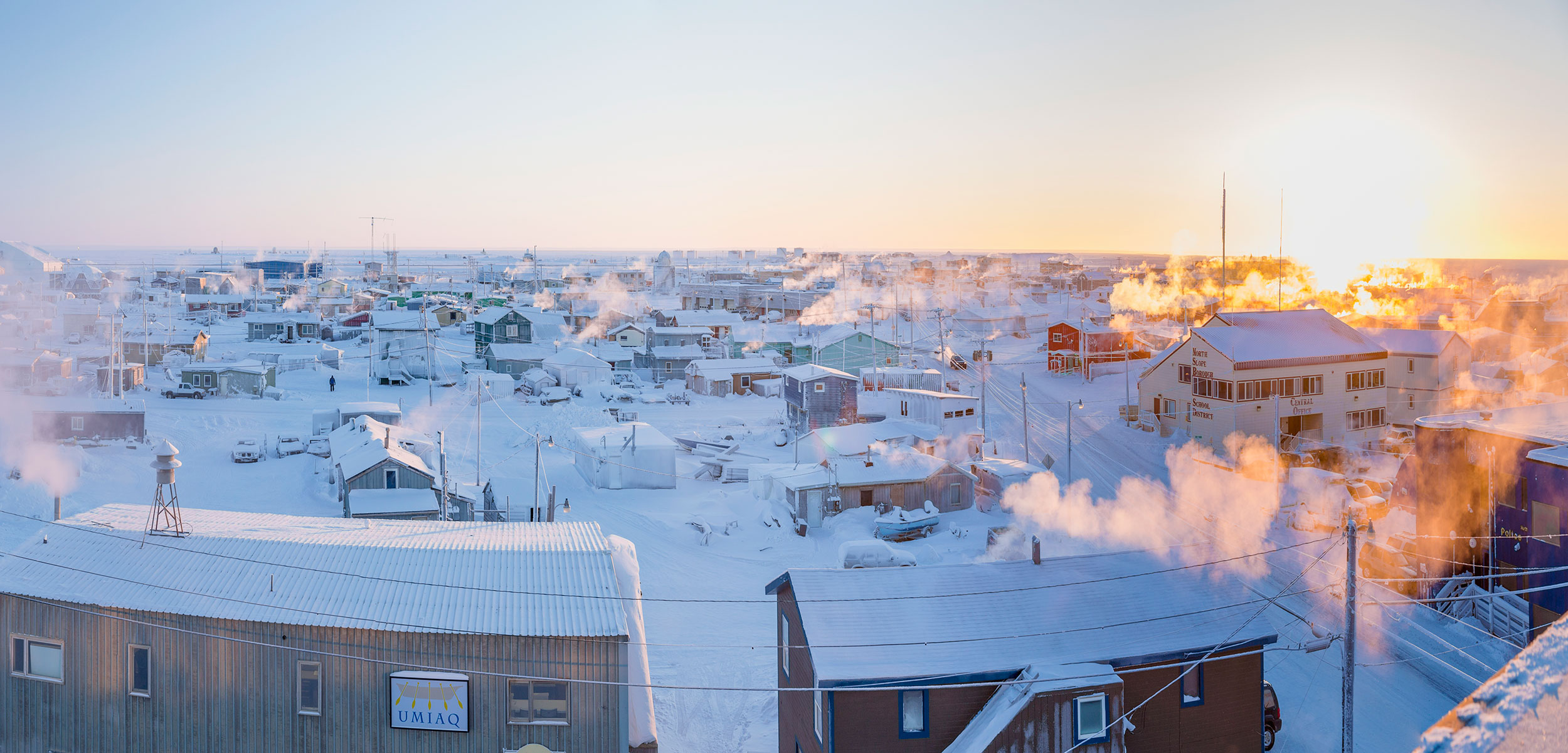 Barrow, Alaska, is the northernmost American city, above the Arctic Circle and along the Chukchi Sea coastline. Photo by Kevin Smith/Design Pics/Corbis