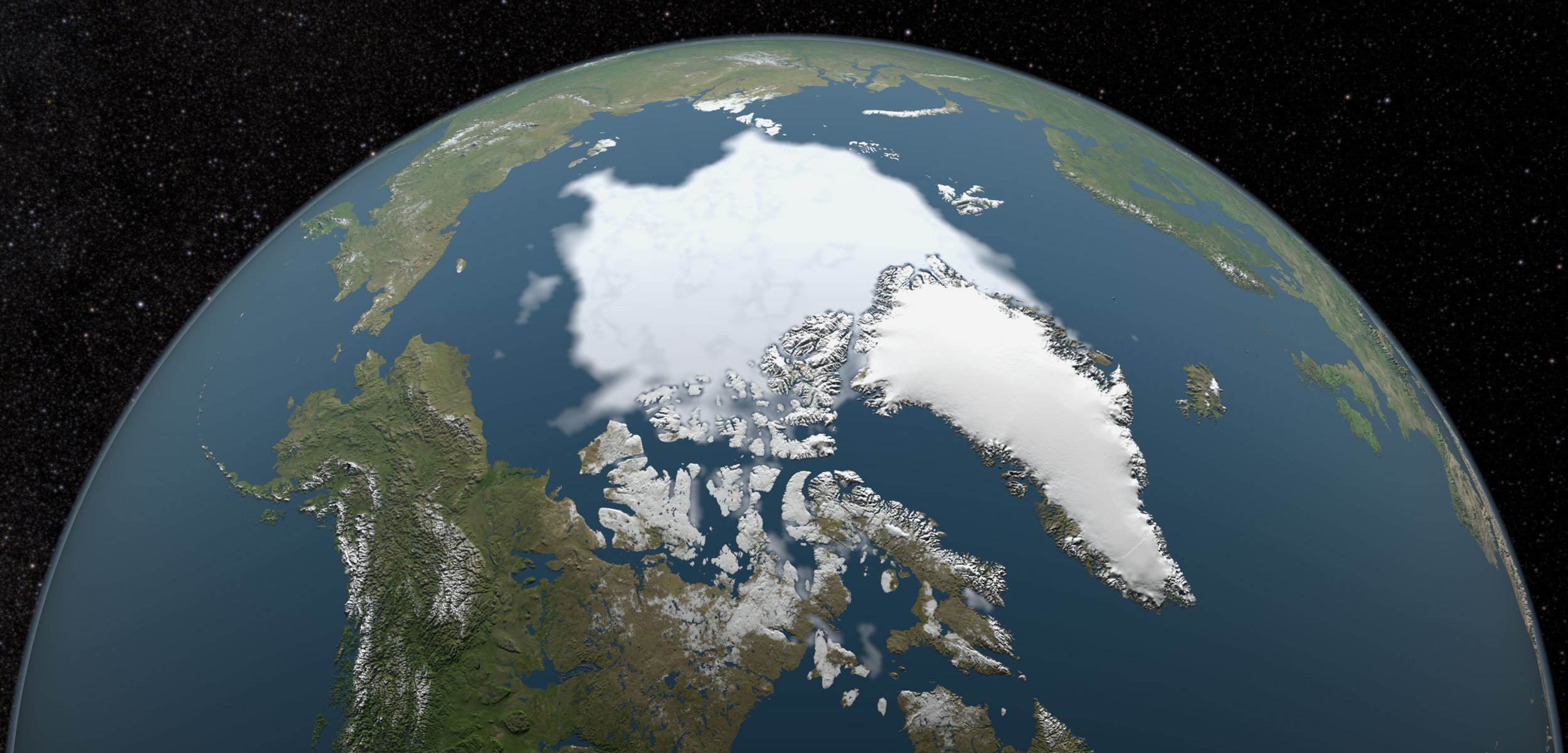 Graphic showing arctic sea ice