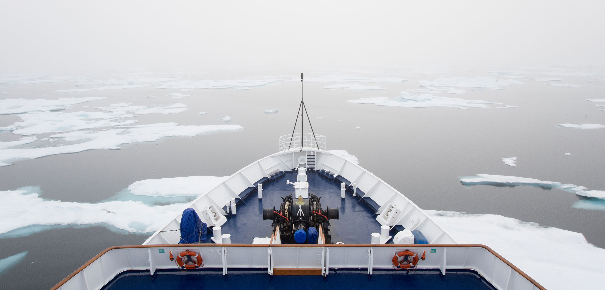After analyzing maps of shipping activity and sea ice, researchers suggest it is the presence of thick, multi-year ice that limits the rise of Arctic shipping in a particular area. Photo by Mint Images Limited/Alamy Stock Photo