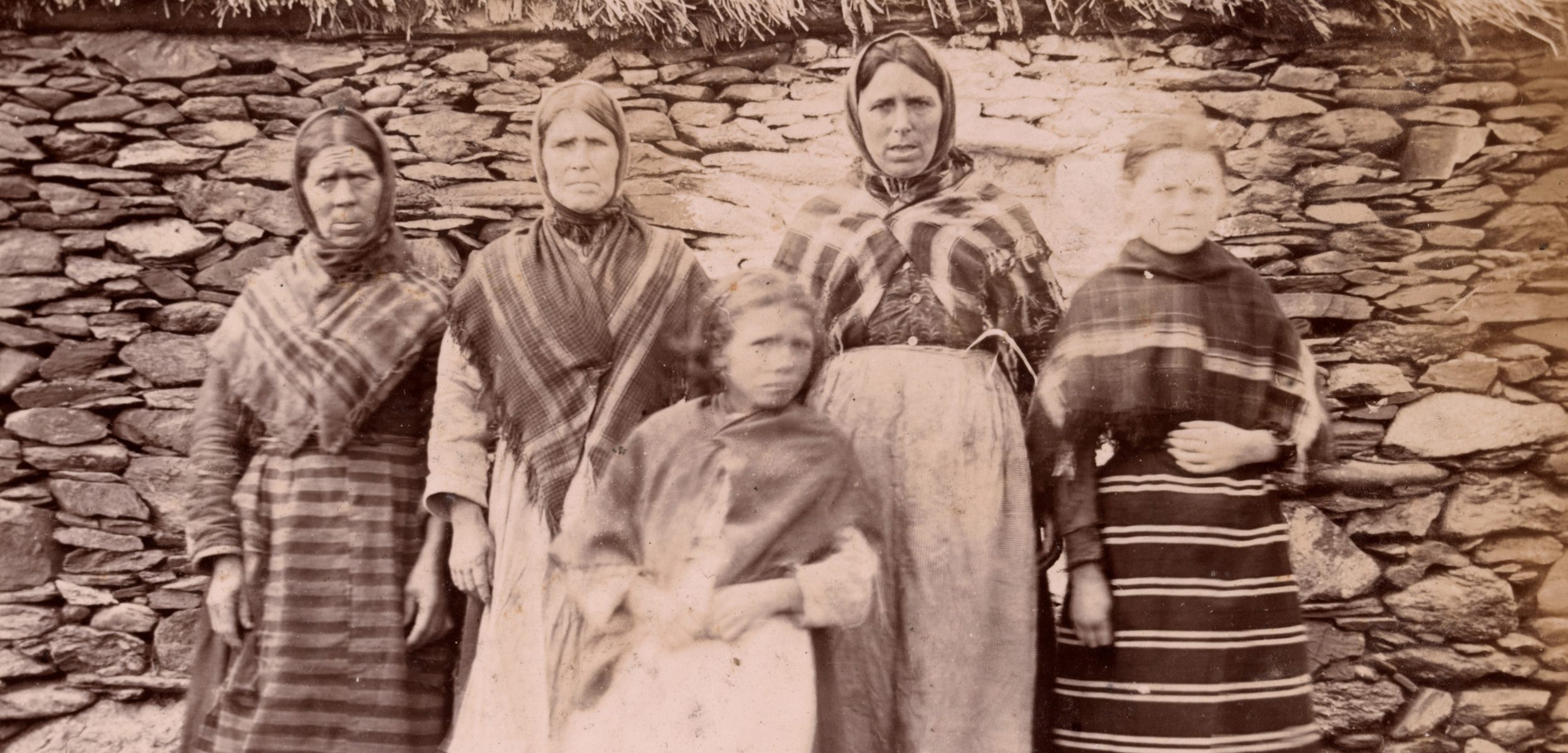 After surviving starvation on the Irish island of Inishbofin, the women and children of the Halloran family never abandoned hope for a better future. Photo courtesy of Trinity College Library Dublin