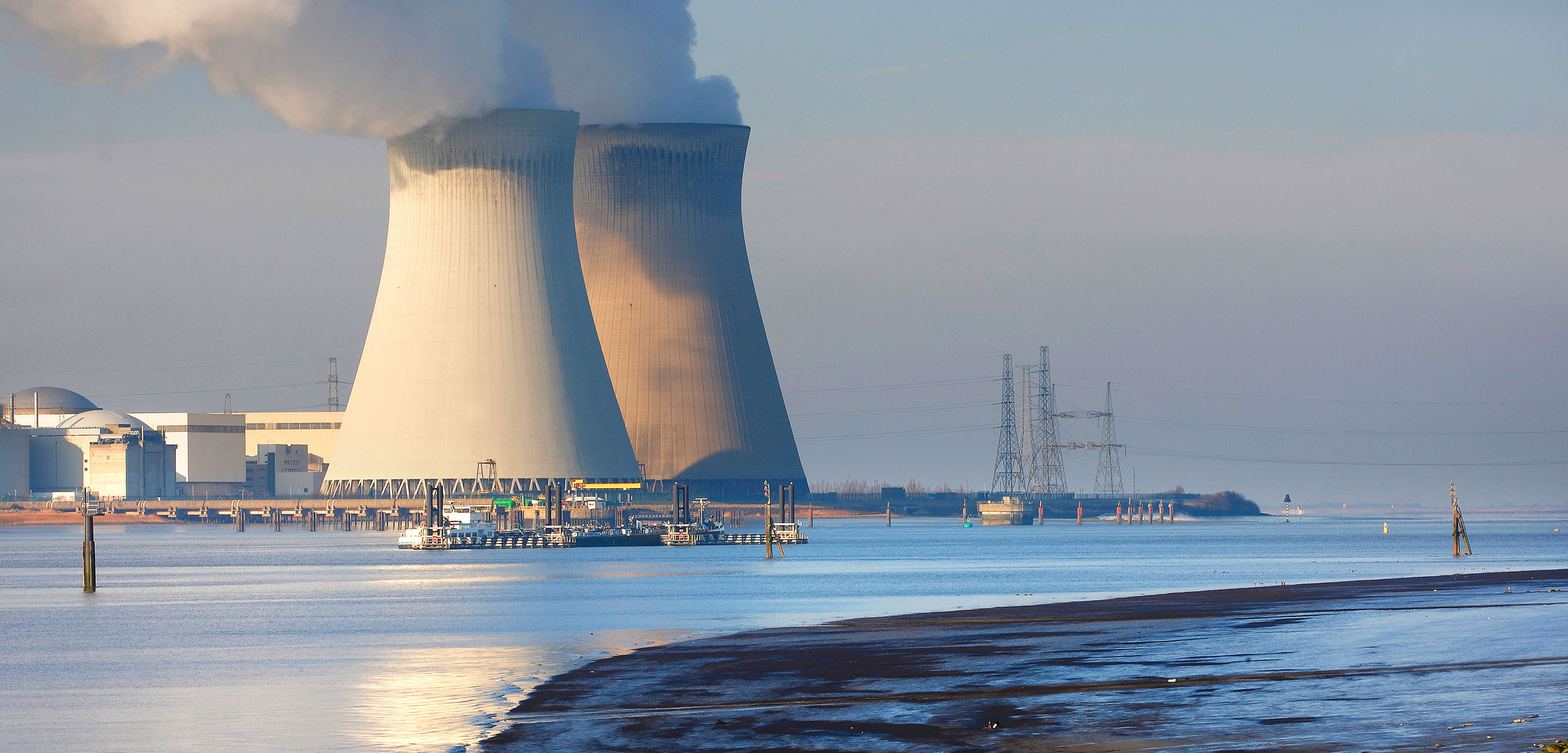 nuclear power plant at the coast, Belgium, Galgeschoor, Antwerp