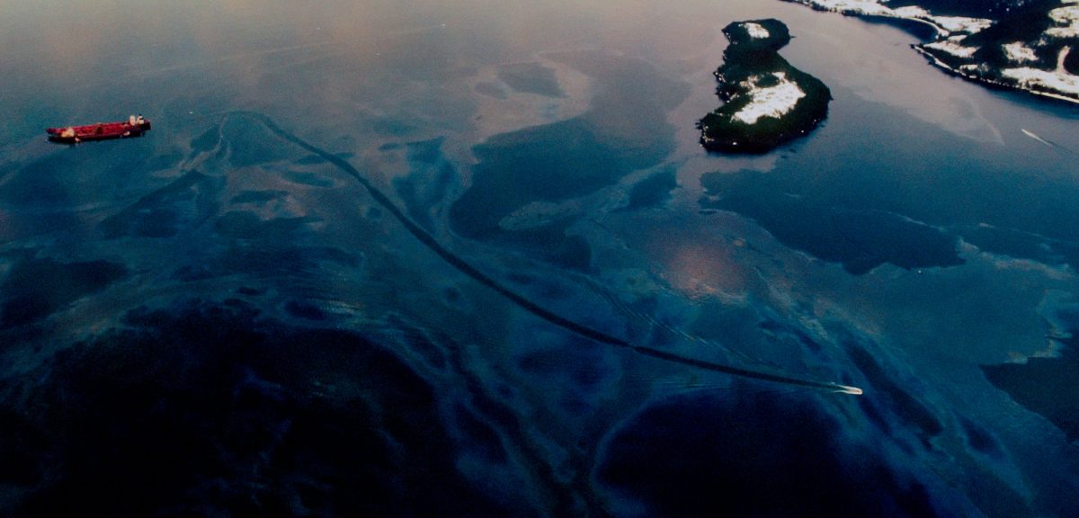 Exxon Valdez and its oil slick