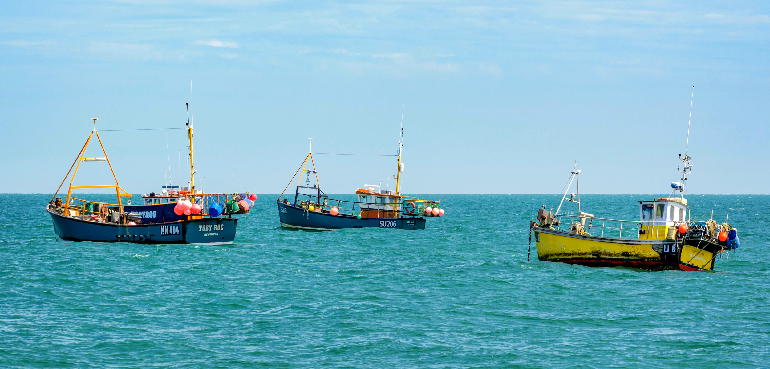 fishing boats in the English Channel