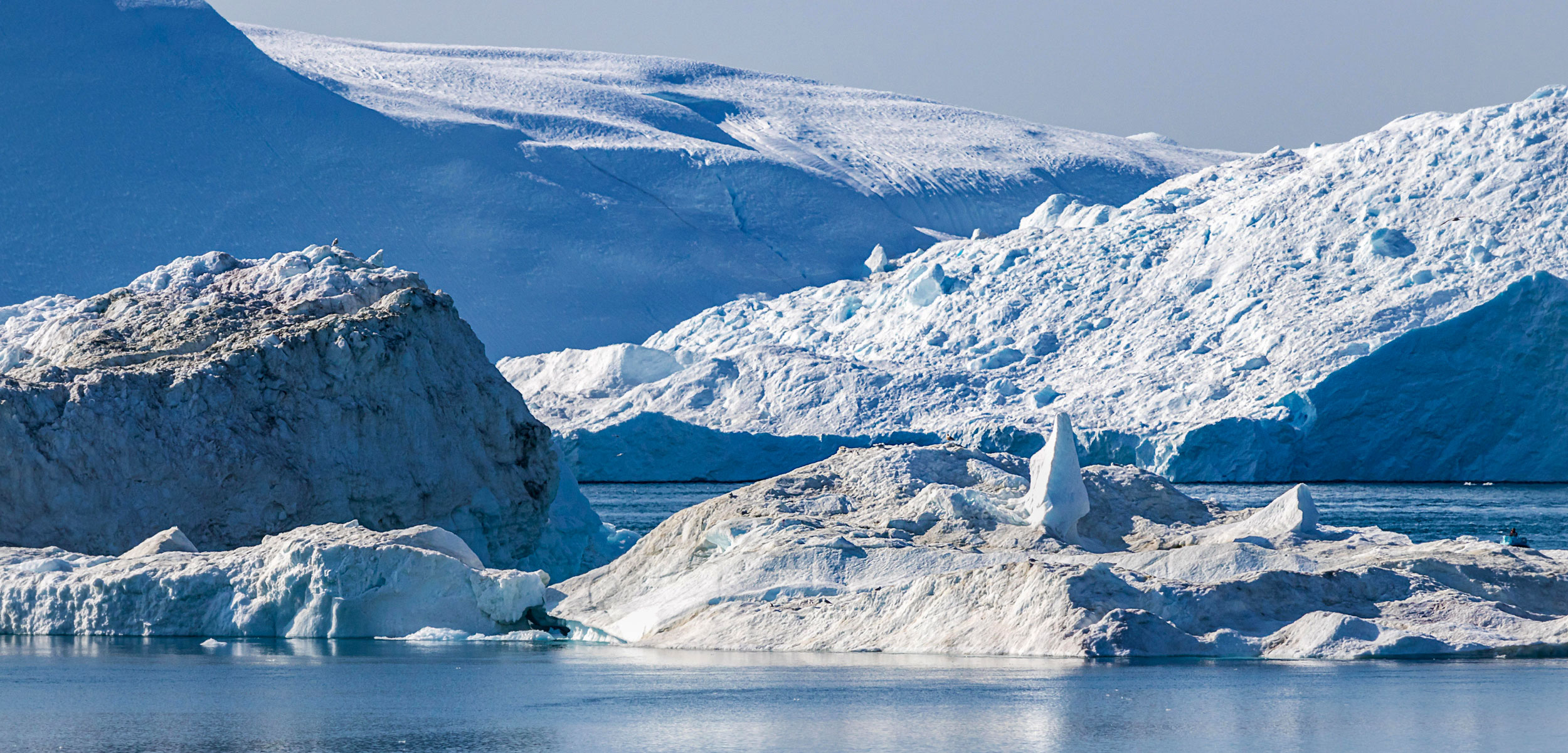 Detail of the Jakobshavn Glacier also knows as Ilulissat glacier in Greenland