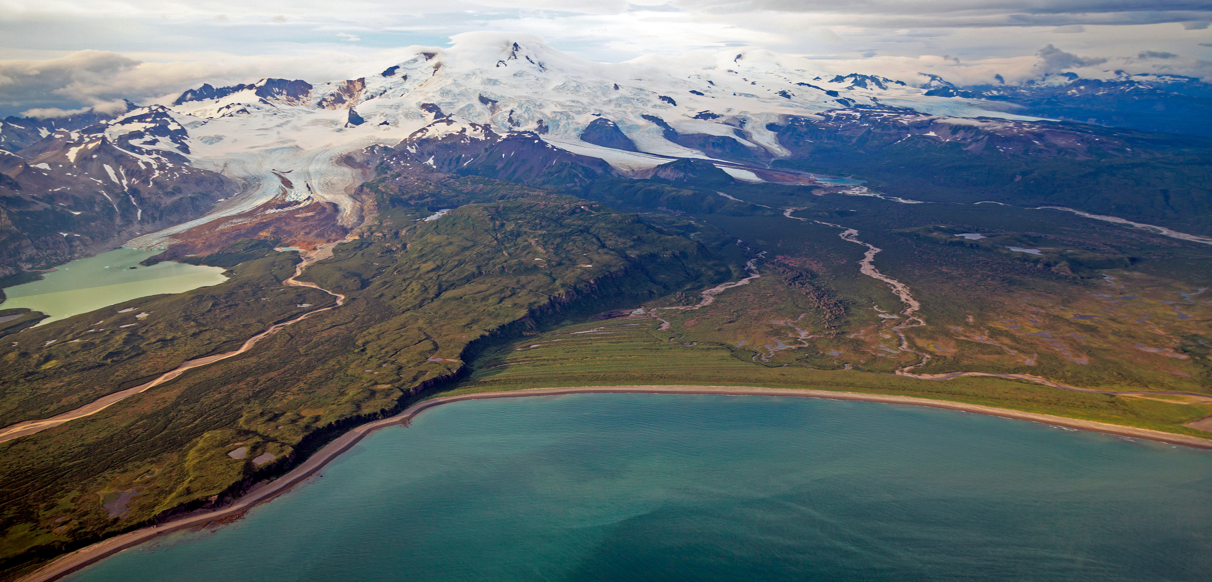 aerial photo of Katmai National Park, Alaska