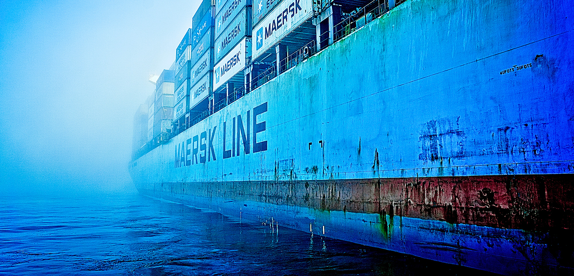 a Maersk container ship