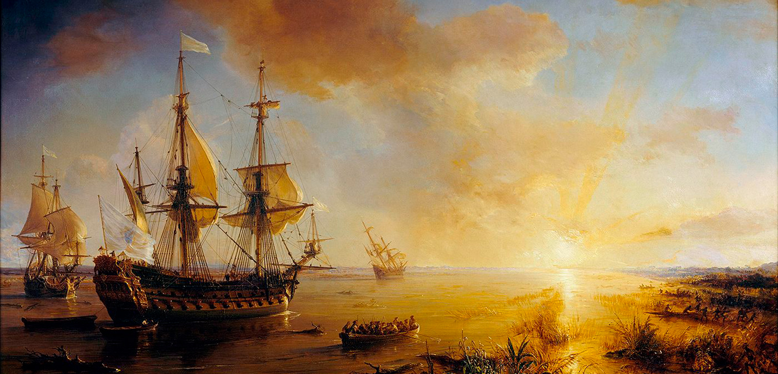 La Salle's Expedition to Louisiana in 1684, painted in 1844 by Jean Antoine Théodore de Gudin