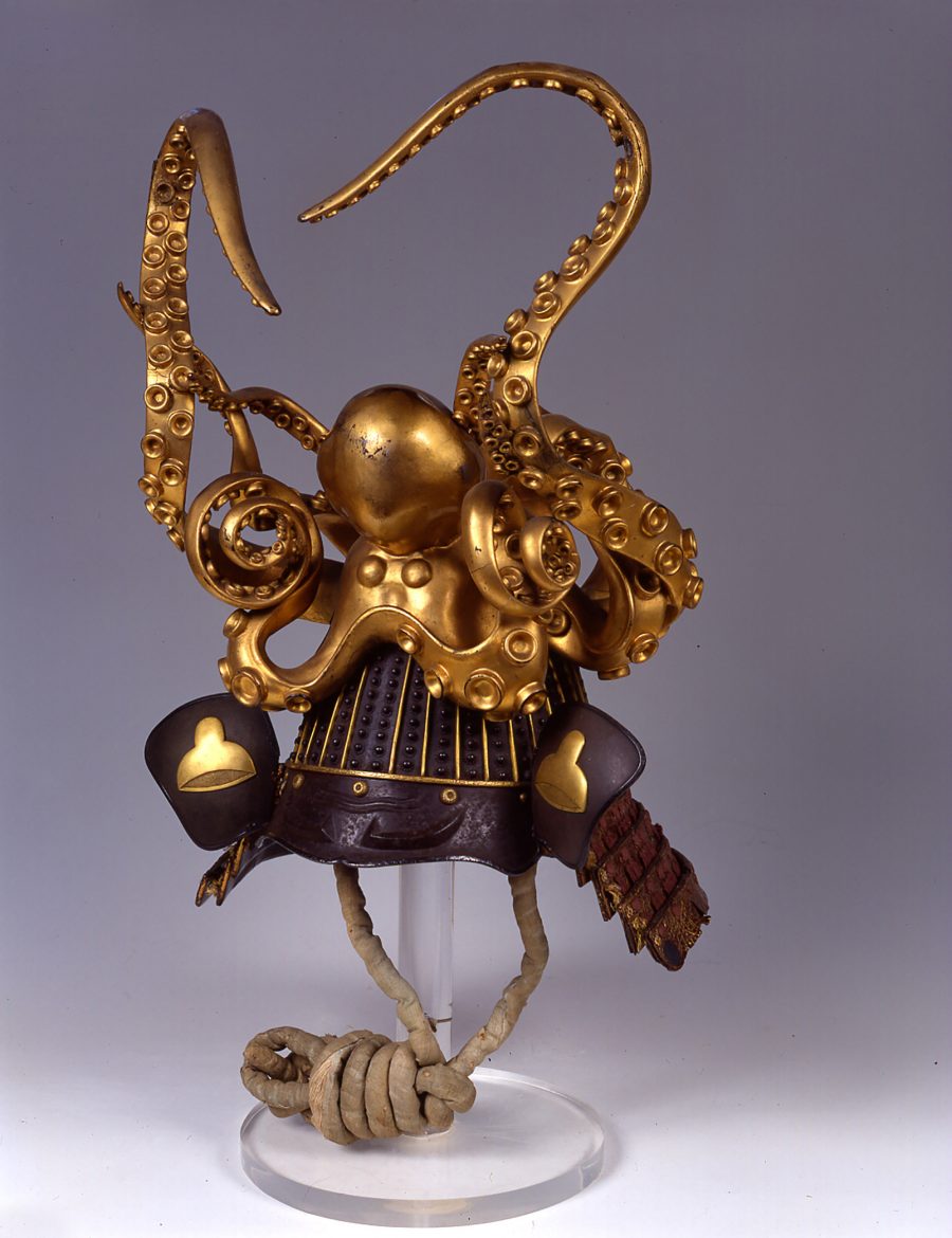samurai helmet with octopus decoration