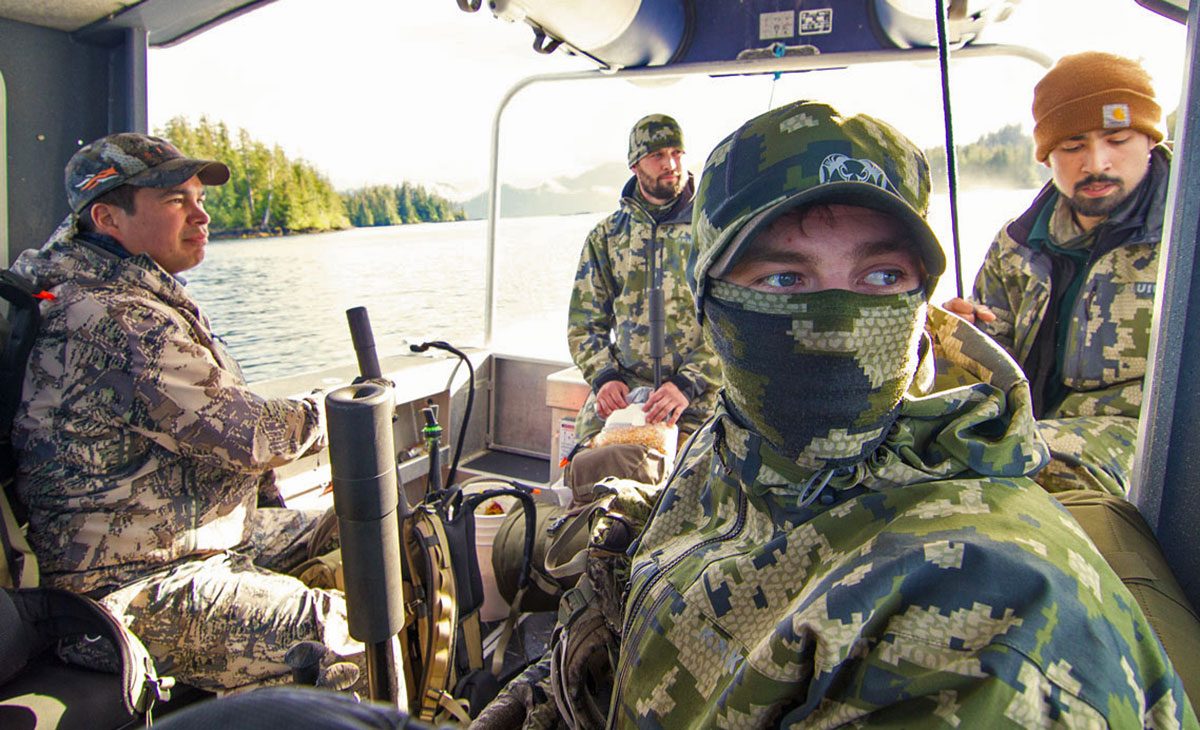 hunting team on a boat