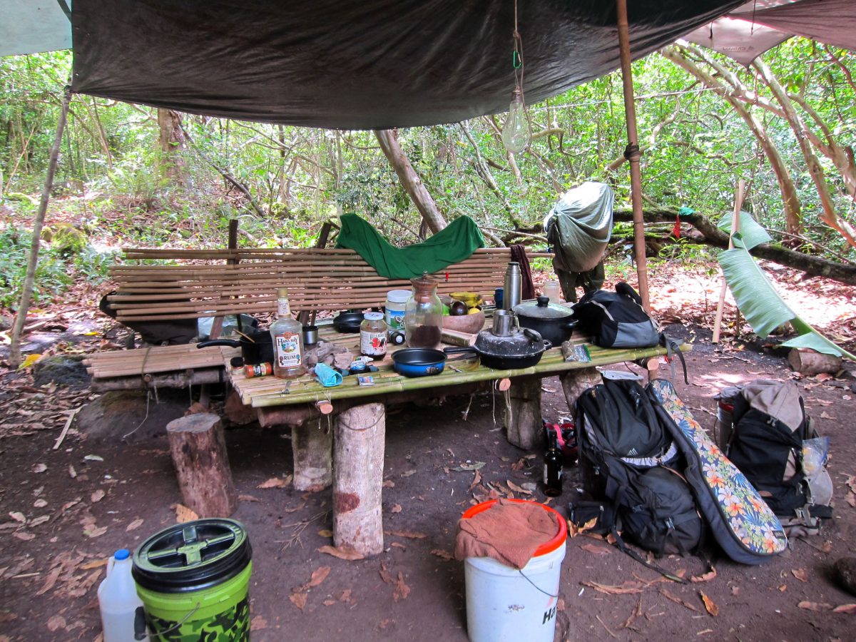 a squatter's residence in the Kalalau Valley