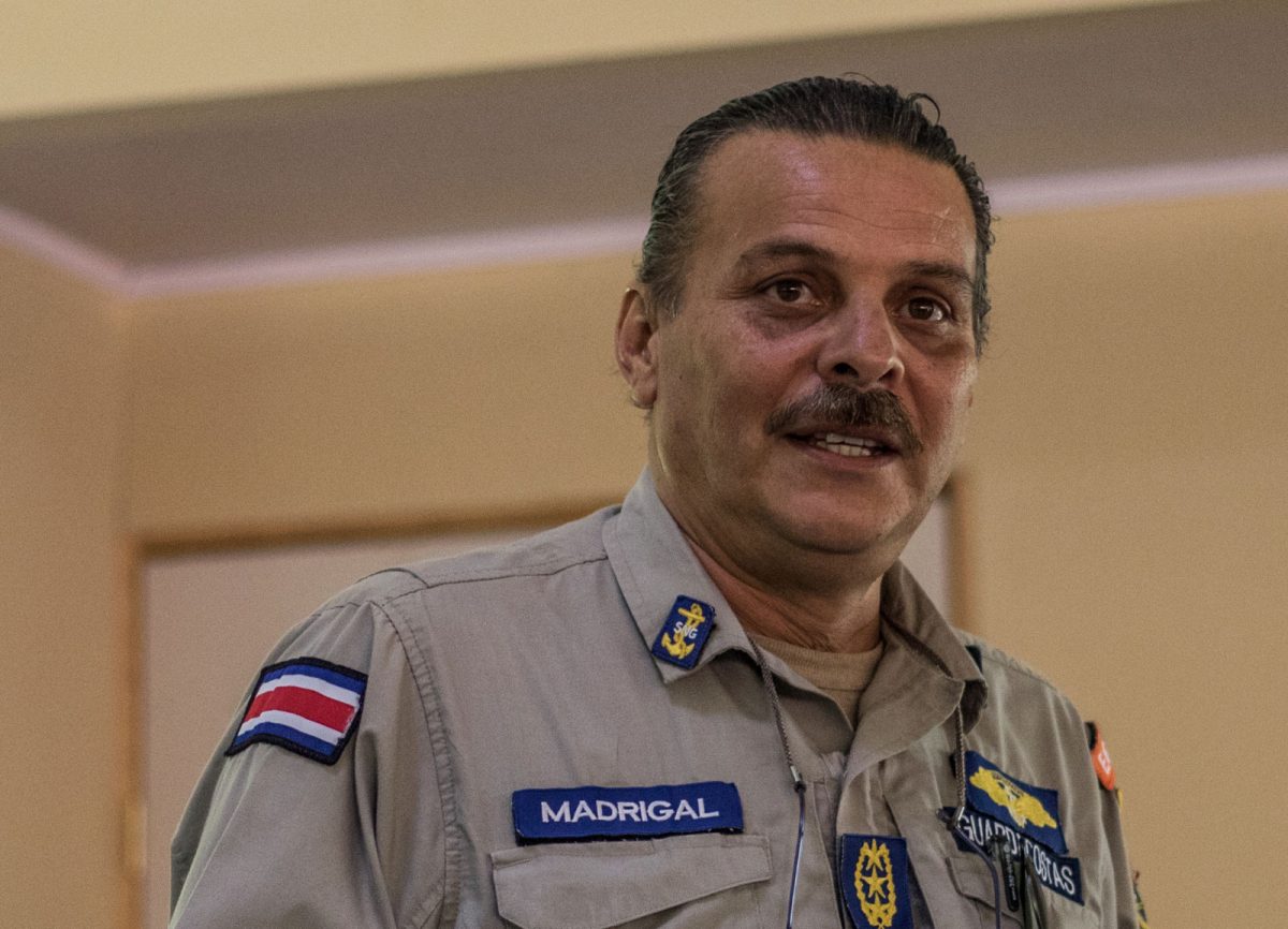 Colonel Miguel Madrigal of the Costa Rica coast guard officer