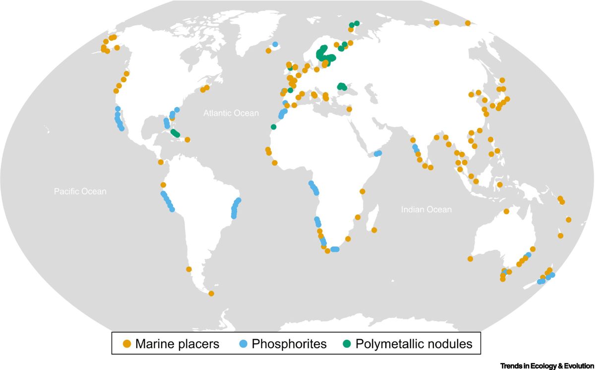 map of shallow water mineral reources