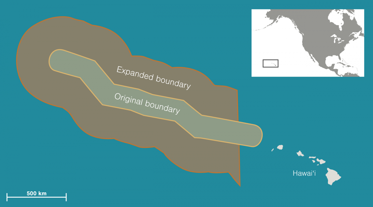 map of Papahānaumokuākea Marine National Monument