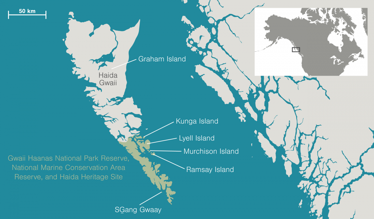 Map of Haida Gwaii