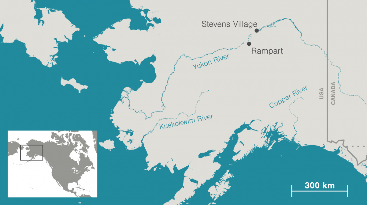 map of rivers in Alaska