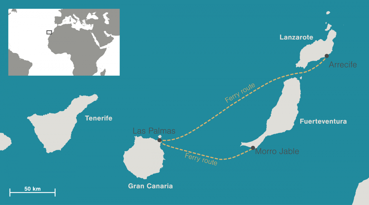 map of the Canary Islands