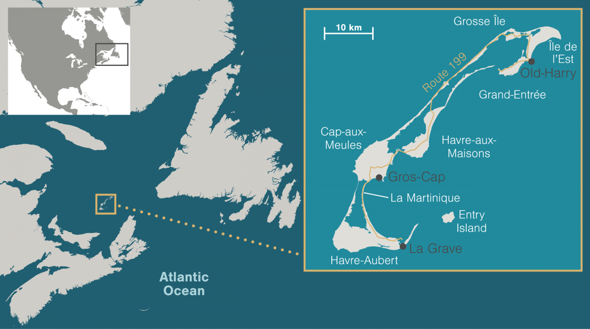 map of the Magdalen Islands