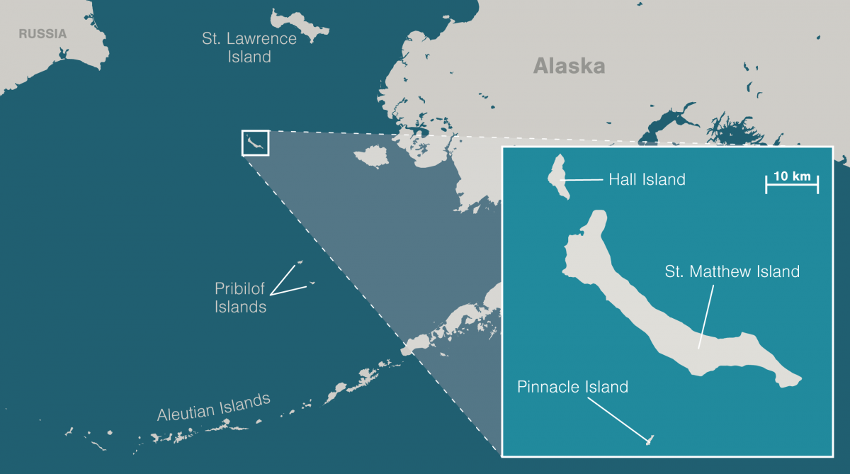 map of St. Matthew, Alaska