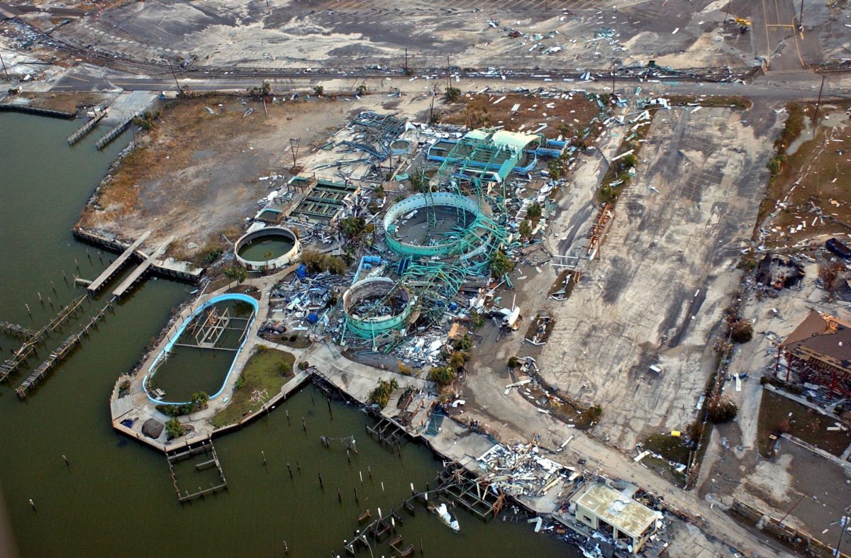 aerial photo of Marine Life after hurricane Katrina