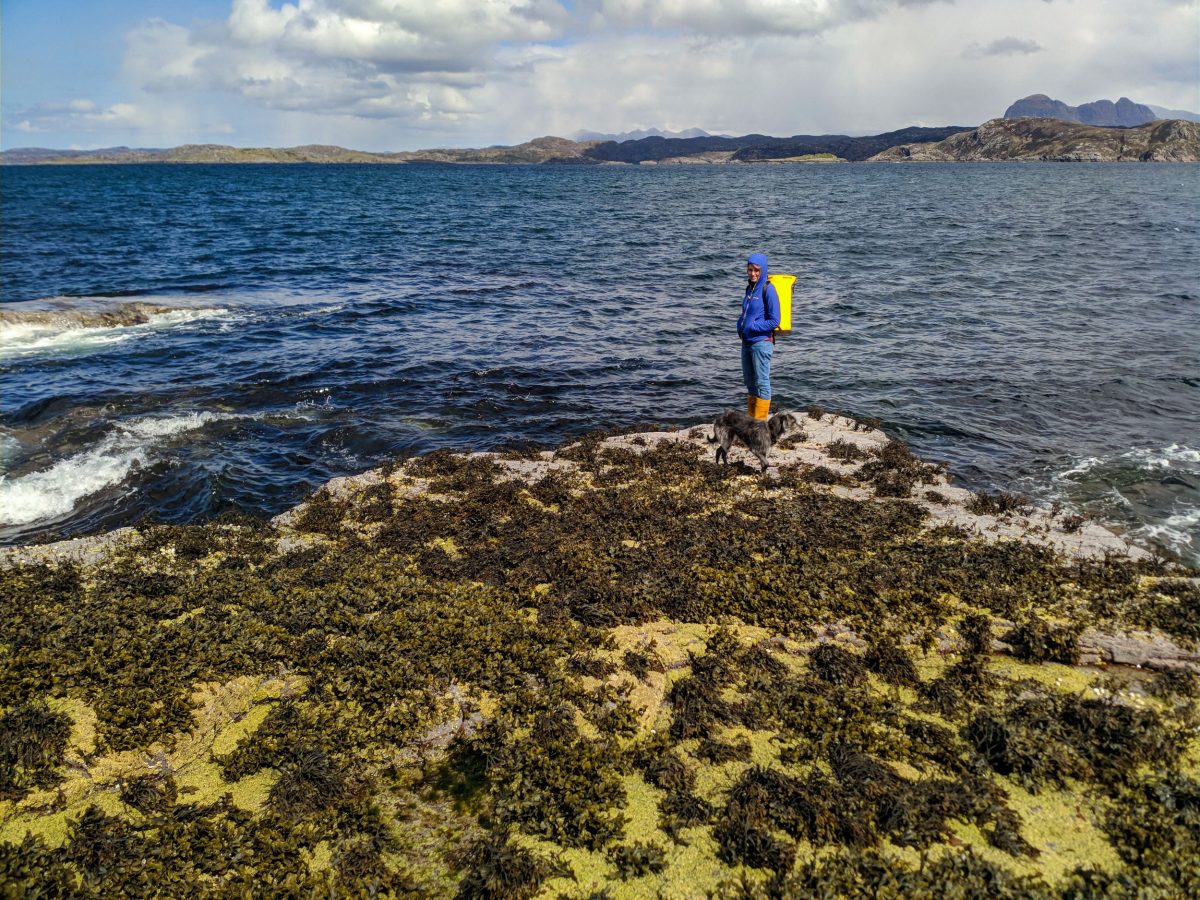 Ailsa McLellan stands on the shore of Garvie Bay