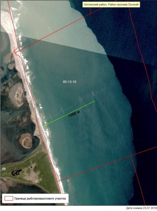 satellite image mapping commercial fishing nets