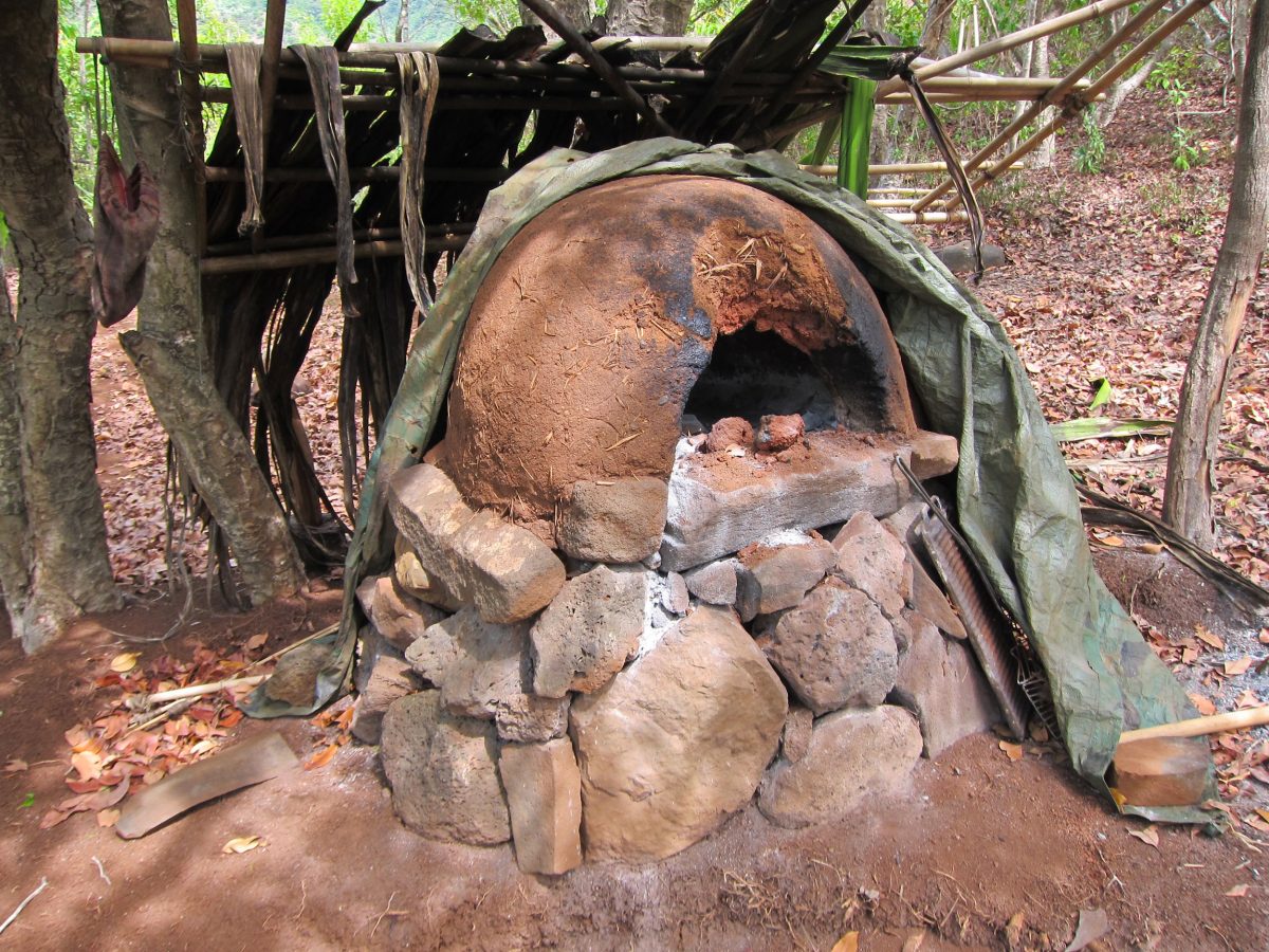 a pizza oven built by squatters in the Kalalau Valley