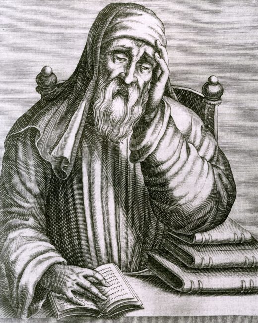 engraving of the Greek writher Plutarch