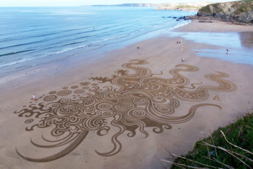 Sand art by Edmond Stanbury