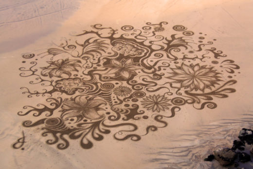 Sand art by Edmond Stanbury