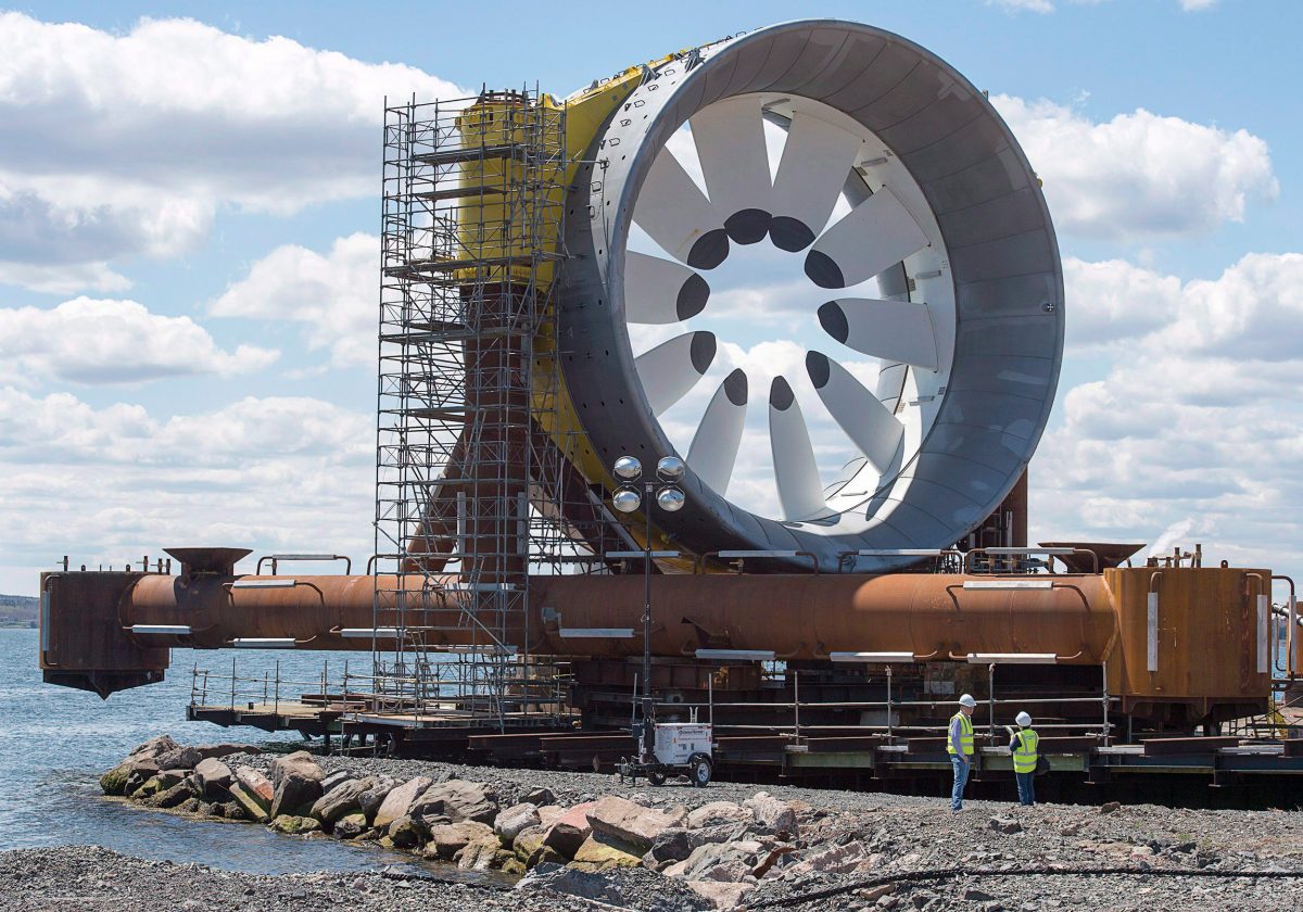Nova Scotia has invested millions in the pursuit of tidal power; the energy will likely leave the province and be sold to the United States. Photo by Andrew Vaughan/CP Images