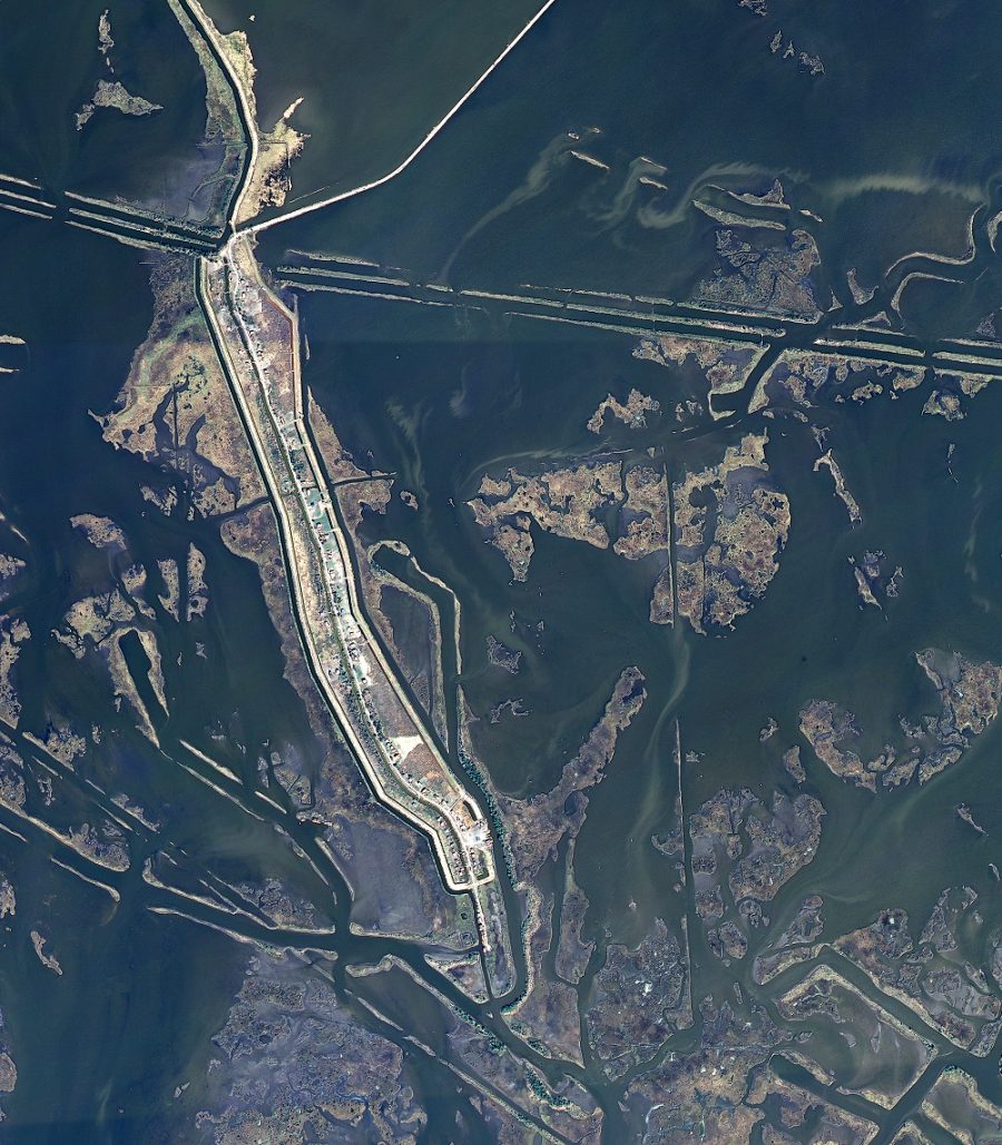 satellite image of Isle de Jen Charles, Louisiana