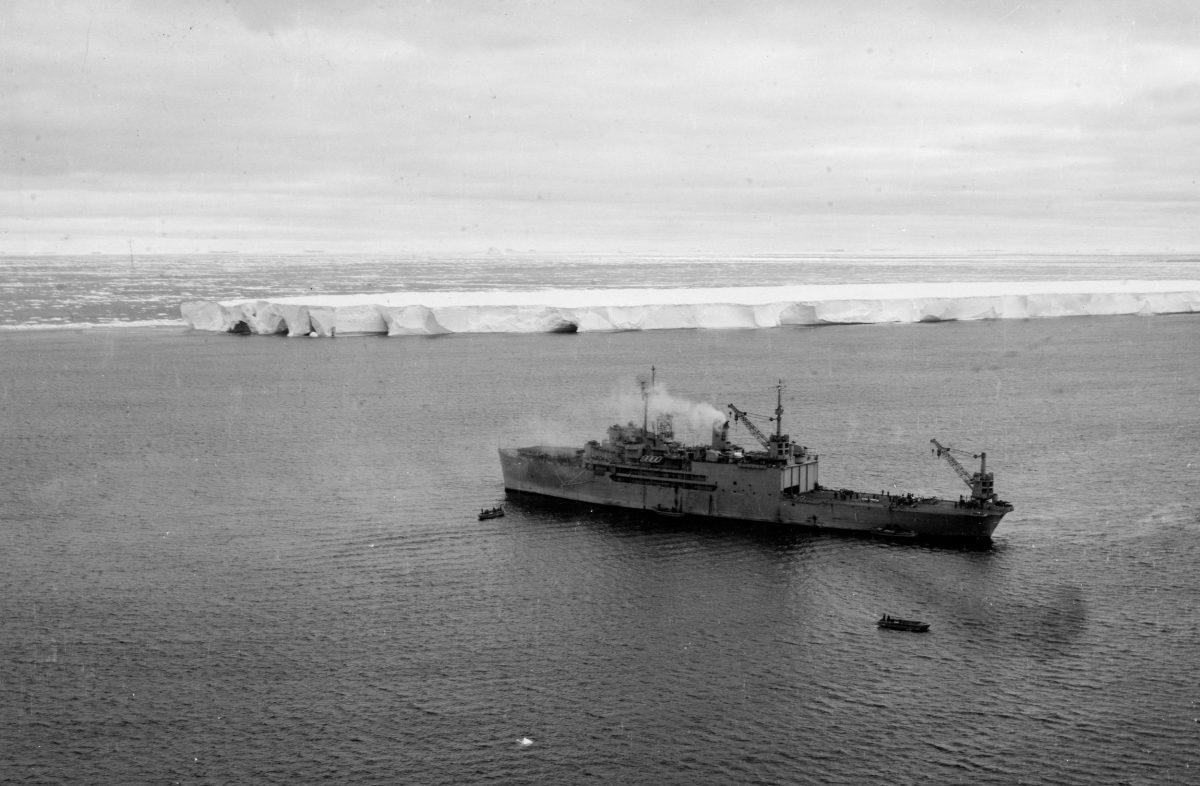 The aircraft carrier USS Pine Island in the Amundsen Sea, January 1947
