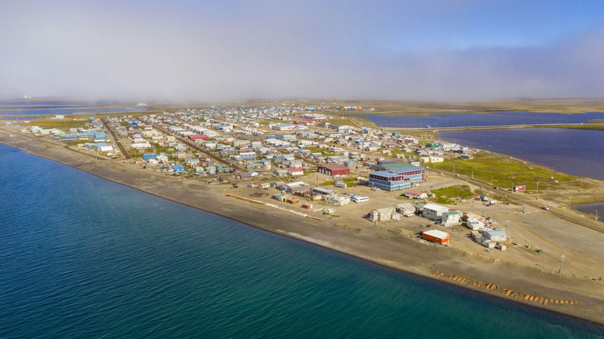 aerial photo of Utqiaġvik, Alaska