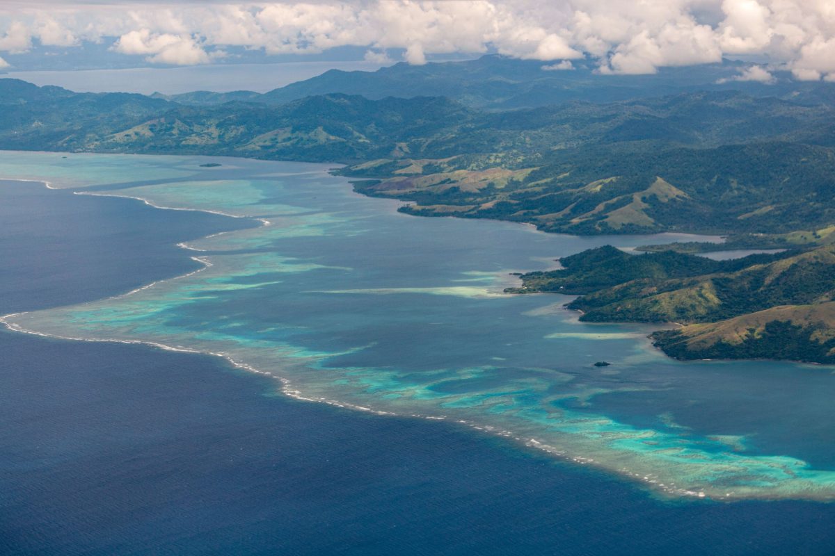 aerial photo of Vanua Levu, Fiji