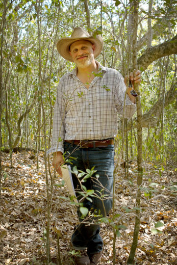 Archaeologist Victor Thompson in the field at Mound Key Archaeological State Park in coastal Florida. Photo by Zach Zorich